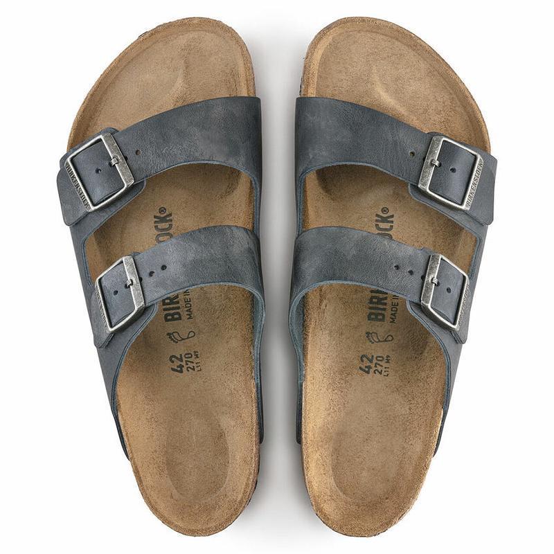 Arizona Birkenstock Natural Kozene Panske Siva | SK 317ILH